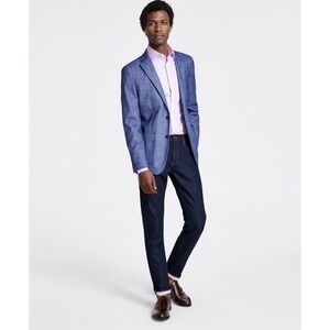 Calvin Klein Sport Coat Mens 44L Blue Mariano Slim Fit Blazer Suit Jacket NWT